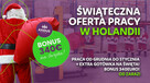 Łatwa PRACA od grudnia do stycznia HOLANDIA z Bonusem