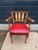 Stary fotel ,krzesło Art Deco skóra - 1