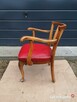 Stary fotel ,krzesło Art Deco skóra - 6