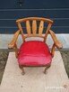 Stary fotel ,krzesło Art Deco skóra - 7