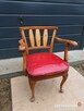 Stary fotel ,krzesło Art Deco skóra - 4