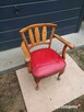 Stary fotel ,krzesło Art Deco skóra - 3