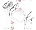 Stoper dystans guma blokada szyby Renault Dacia 903562759R - 7