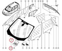 Stoper dystans guma blokada szyby Renault Dacia 903562759R - 1