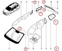 Stoper dystans guma blokada szyby Renault Dacia 903562759R - 9