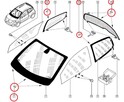 Stoper dystans guma blokada szyby Renault Dacia 903562759R - 6