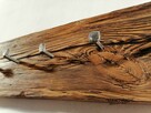 Drewniany wieszak ścienny, na ubrania, RUSTYKALNY, Loft, WYJ - 4