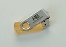 Pendrive pamięć usb z logo grawer 16 GB 50 szt. bambus - 4