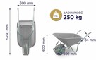 Budowlana Ogrodowa Taczka Wózek 100L PVC 250KG - 3