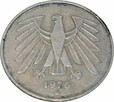 MONETA, NIEMCY - RFN, 5 MARK, 1976, MIEDŹ-NIKIEL - 2