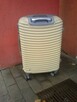 Walizka średnia na kółkach, kremowa, używana, 60 zł. - 3