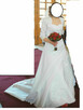 Piękna suknia ślubna Amaretta + 2 halki + bolerko +szelki - 2