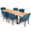 Dębowy stół z dostawkami - Nowoczesny drewniany loft lity - 3