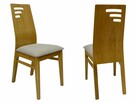 Stół + krzesła dębowe tapicerowane lite drewno JNP NOWAK - 1