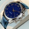 Zegarek Męski Niebieski Klasyczny Kwarcowy - 3