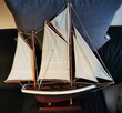 Jacht drewniany model łódka żeglarstwo dekoracja Super stan - 2