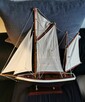 Jacht drewniany model łódka żeglarstwo dekoracja Super stan - 8