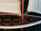 Jacht drewniany model łódka żeglarstwo dekoracja Super stan - 4