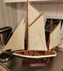 Jacht drewniany model łódka żeglarstwo dekoracja Super stan - 9