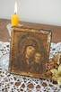Matka Boża Kazańska stara ikona rosyjska antyk 1800-1900 r. - 5