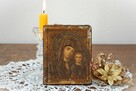 Matka Boża Kazańska stara ikona rosyjska antyk 1800-1900 r. - 2