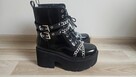 Gotyckie buty ala glany, platformy (duży rozmiar!) - 3