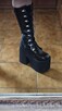 Gotyckie buty do kolan, WYSOKIE platformy (duży rozmiar!) - 5