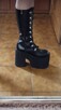 Gotyckie buty do kolan, WYSOKIE platformy (duży rozmiar!) - 3