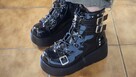 Gotyckie buty, platformy, błyszczące (duży rozmiar!) - 3