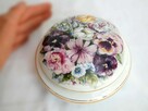 Bombonierka, szkatułka, porcelana Ćmielów, vintage, kwiaty - 1