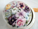 Bombonierka, szkatułka, porcelana Ćmielów, vintage, kwiaty - 4