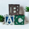 Duża Drewniana Kostka Edukacyjna z Alfabetem - 2