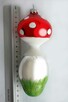Stare bombki szklane ręcznie malowane muchomorek PRL vintage - 3
