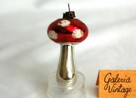 Stare bombki szklane ręcznie malowane muchomorek PRL vintage - 9