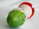 Stare bombki szklane ręcznie malowane muchomorek PRL vintage - 4