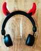 Słuchawki nauszne, kabel, odpinane świecące rogi - 3