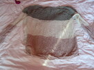 Sweter bialo-rozowo-popielaty - 2