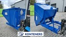kontener samowyładowczy, pojemnik metalowy 1m3 ZŁOM/ ODPADY - 3