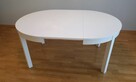Biały okrągły stół IKEA BJURSTA 115cm rozkładany do 166cm - 6