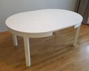 Biały okrągły stół IKEA BJURSTA 115cm rozkładany do 166cm - 7