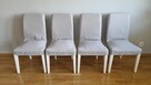 4x KRZESŁO IKEA HENRIKSDAL białe szare krzesła do salonu - 3