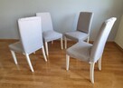 4x KRZESŁO IKEA HENRIKSDAL białe szare krzesła do salonu - 4