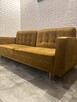 Kanapa sofa musztardowa welurowa puszman tivoli - 2