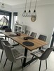 Stół do jadalni Prosty ze stali i drewna 180x90x76cm - 6