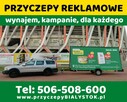 Reklama mobilna wynajem przyczep reklamowych Białystok