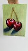 Oryginalny obraz olejny „Wiśnie” – 18×24 cm - 3