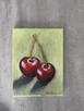Oryginalny obraz olejny „Wiśnie” – 18×24 cm - 10