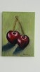 Oryginalny obraz olejny „Wiśnie” – 18×24 cm - 9