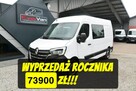 Renault Master średniak 7 osobowy brygadówka doka pełna opcja