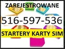 ZAREJESTROWANE KARTY SIM TELEFONICZNE KARTA STARTERY GSM